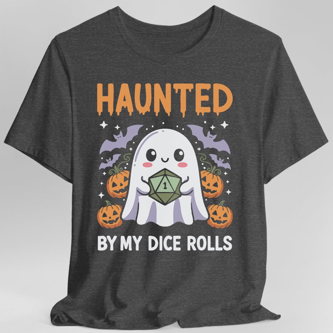 Printify T-Shirt Dark Heather / S Haunted By My Dice Rolls Kawaii T-Shirt