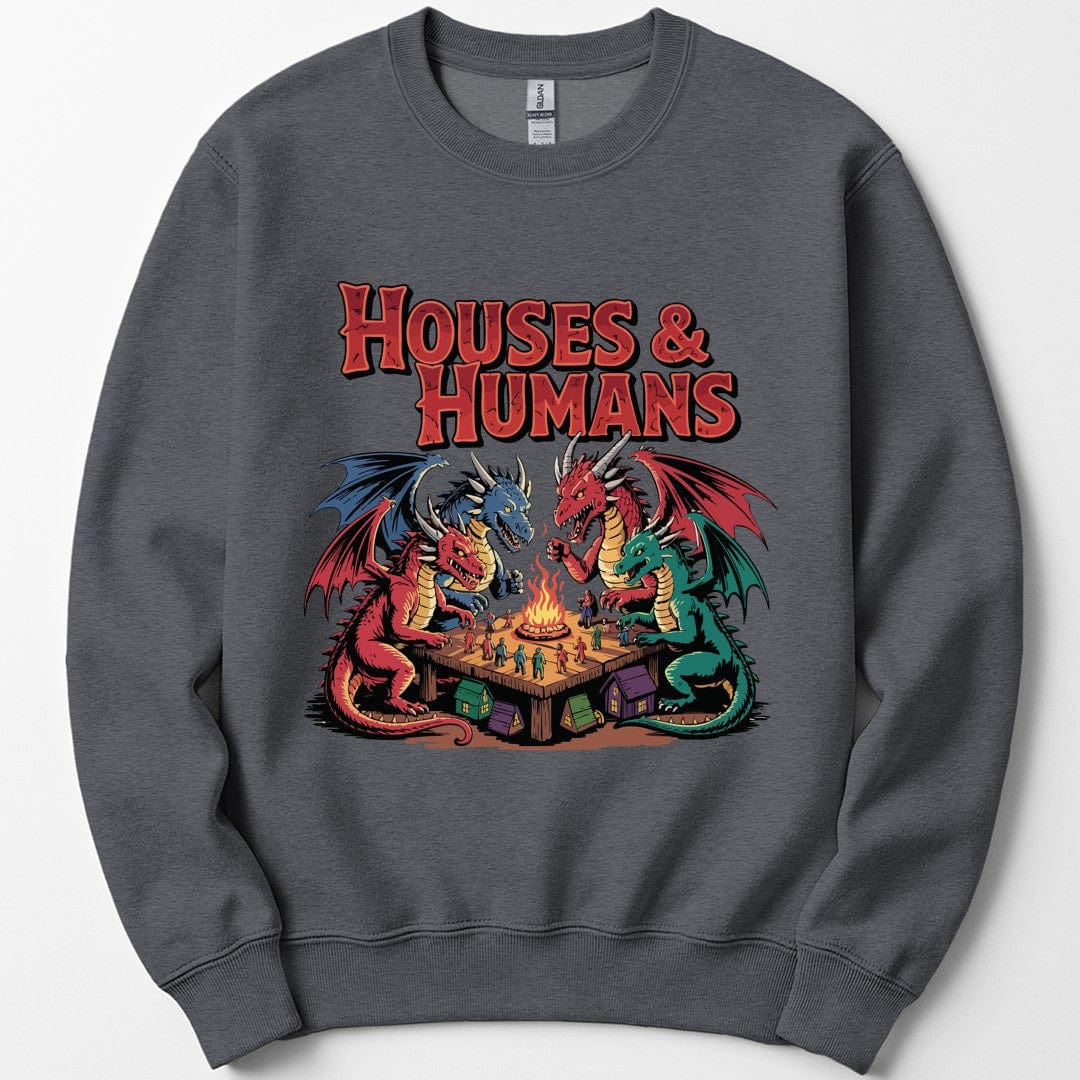 Printify Sweatshirt Dark Heather / S Houses & Humans D&D Sweatshirt