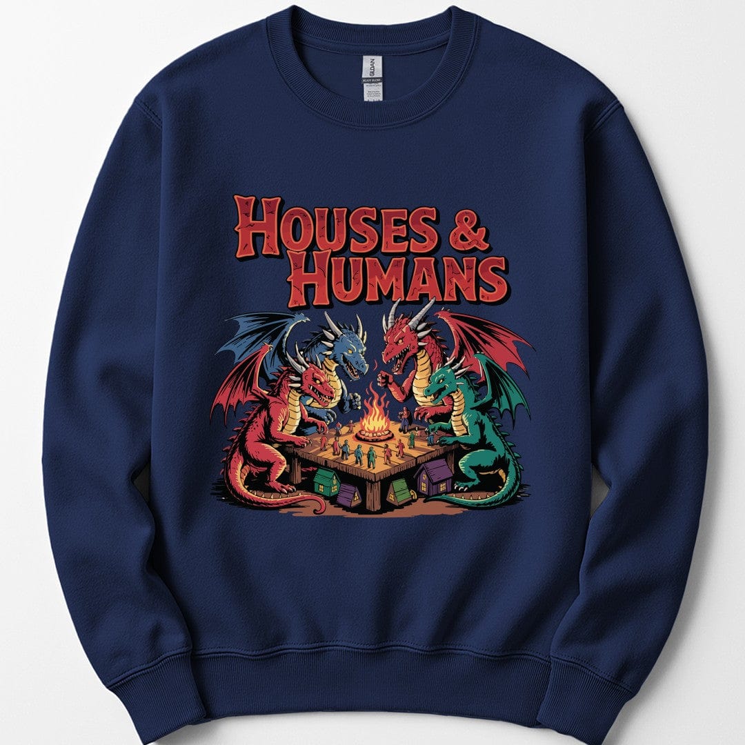 Printify Sweatshirt Navy / S Houses & Humans D&D Sweatshirt