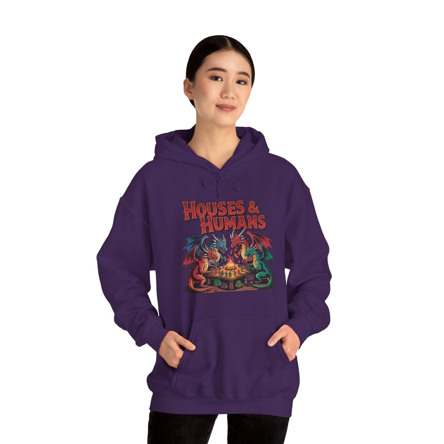 Printify Hoodie Houses & Humans DnD Hoodie