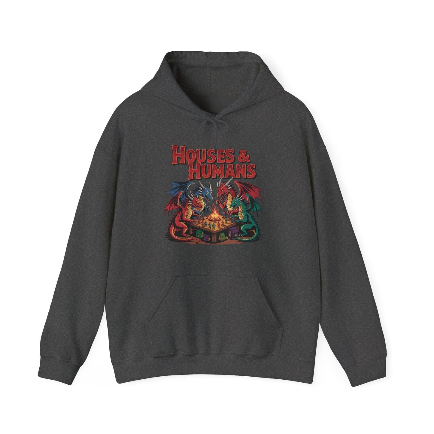 Printify Hoodie Dark Heather / S Houses & Humans DnD Hoodie
