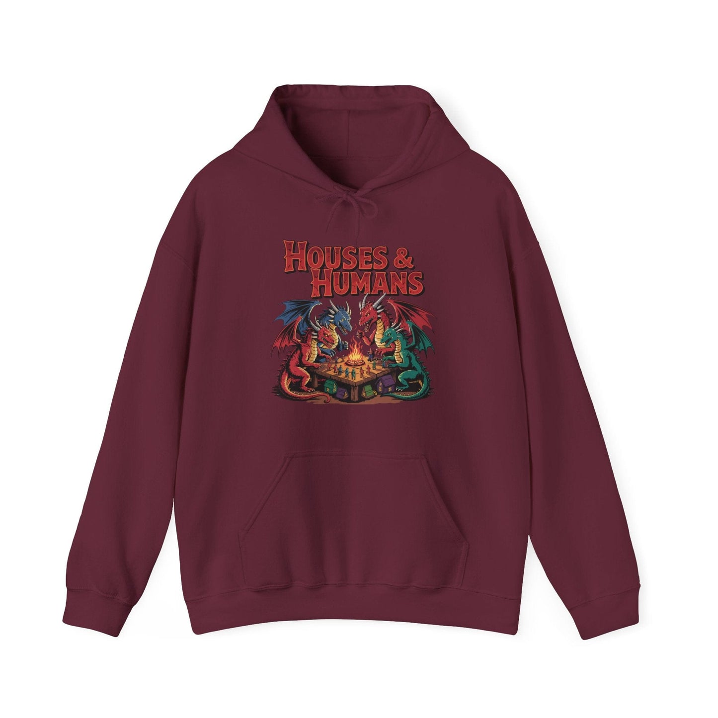 Printify Hoodie Maroon / S Houses & Humans DnD Hoodie