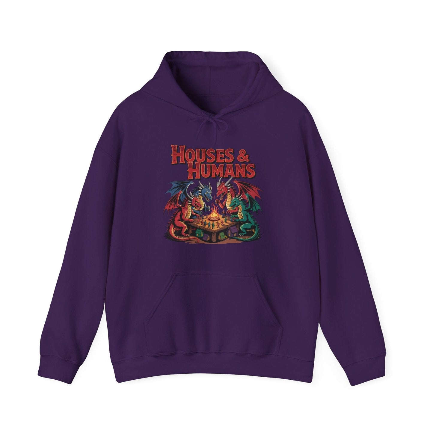 Printify Hoodie Purple / S Houses & Humans DnD Hoodie