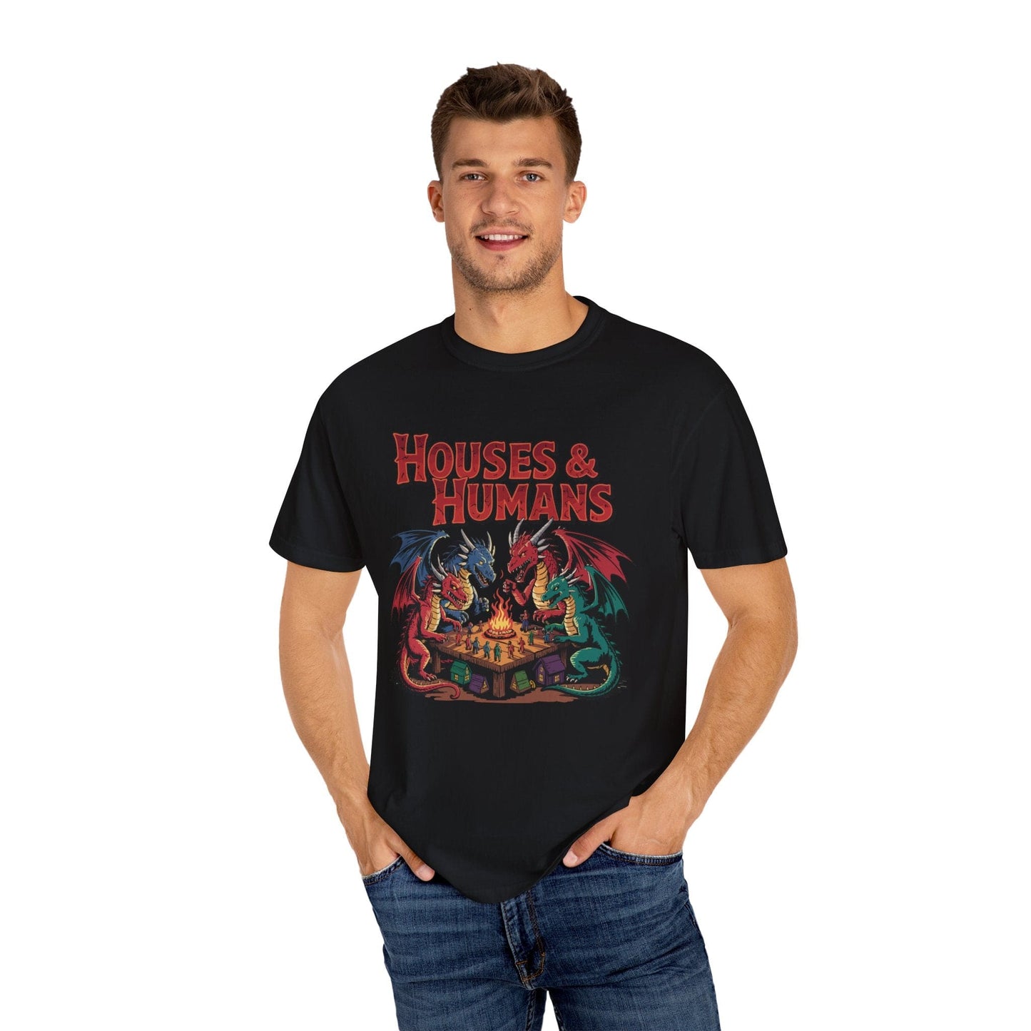Printify T-Shirt Houses & Humans Shirt - Comfort Colors