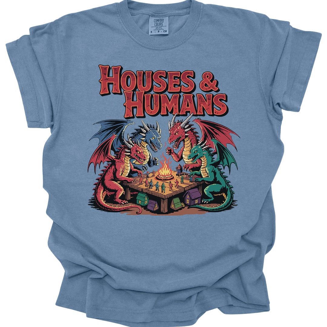 Printify T-Shirt Blue Jean / S Houses & Humans Shirt - Comfort Colors