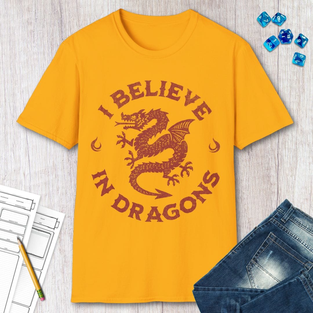 Printify T-Shirt I Believe in Dragons Shirt