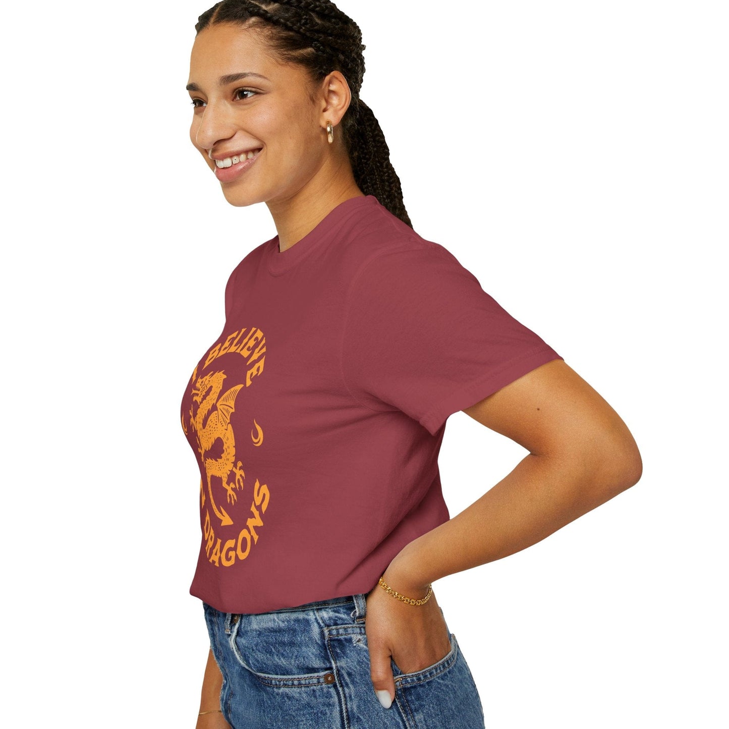 Printify T-Shirt I Believe in Dragons Shirt - Comfort Colors
