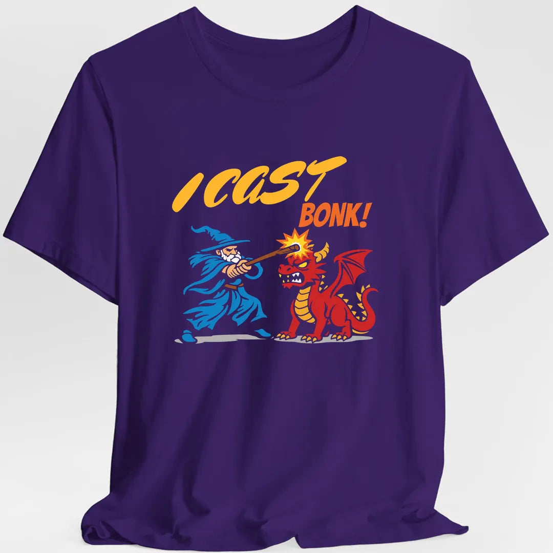 Printify T-Shirt Purple / S I Cast Bonk Funny D&D T-Shirt