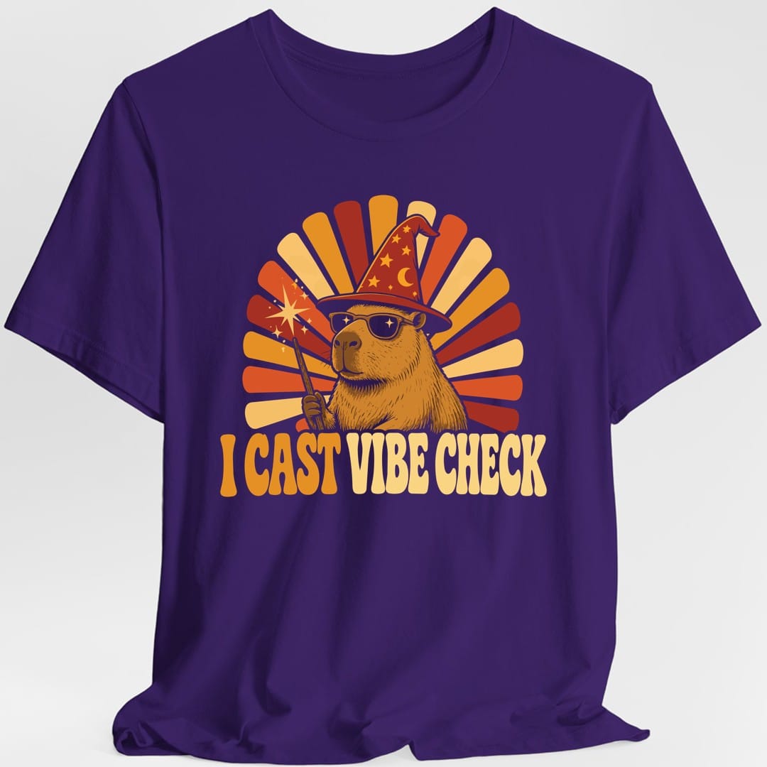 Printify T-Shirt Purple / S I Cast Vibe Check Groovy T-Shirt
