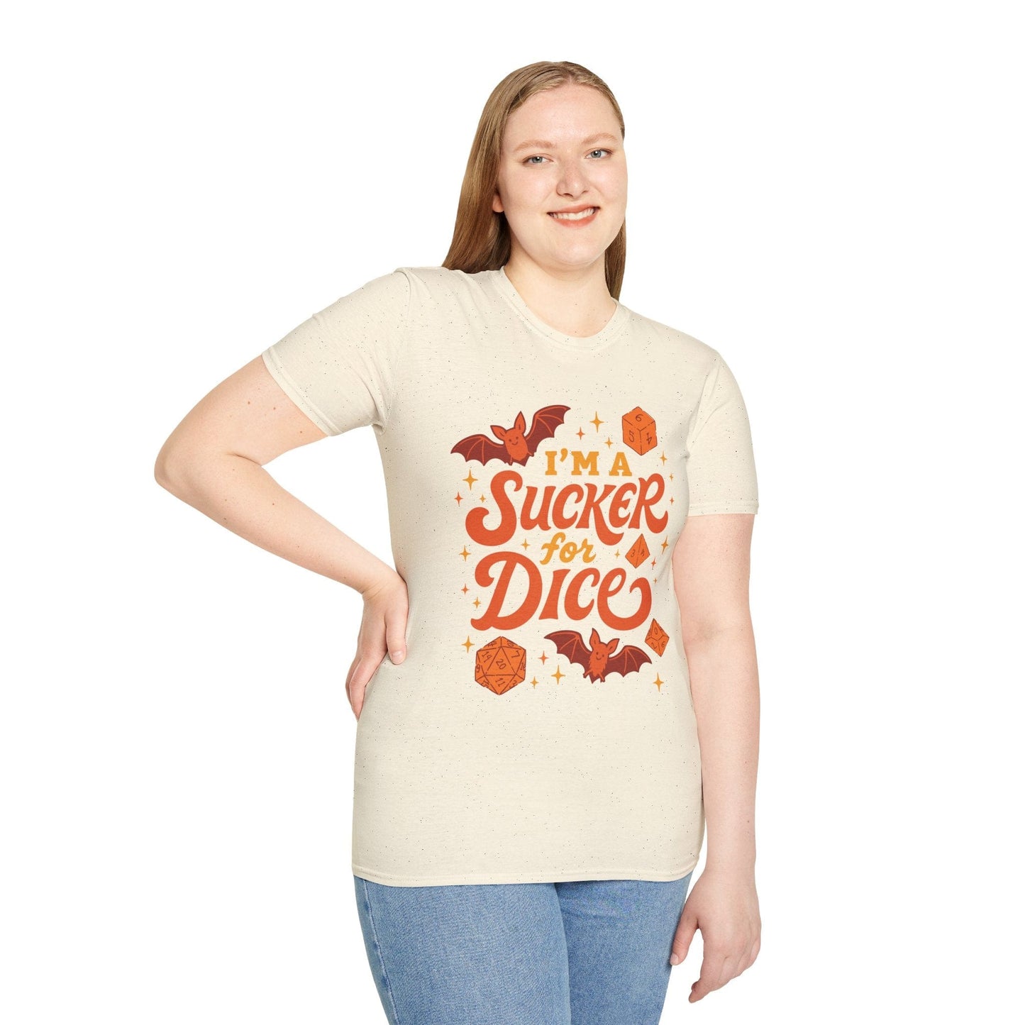 Printify T-Shirt I'm a Sucker for Dice – Cute Halloween D&D T-Shirt