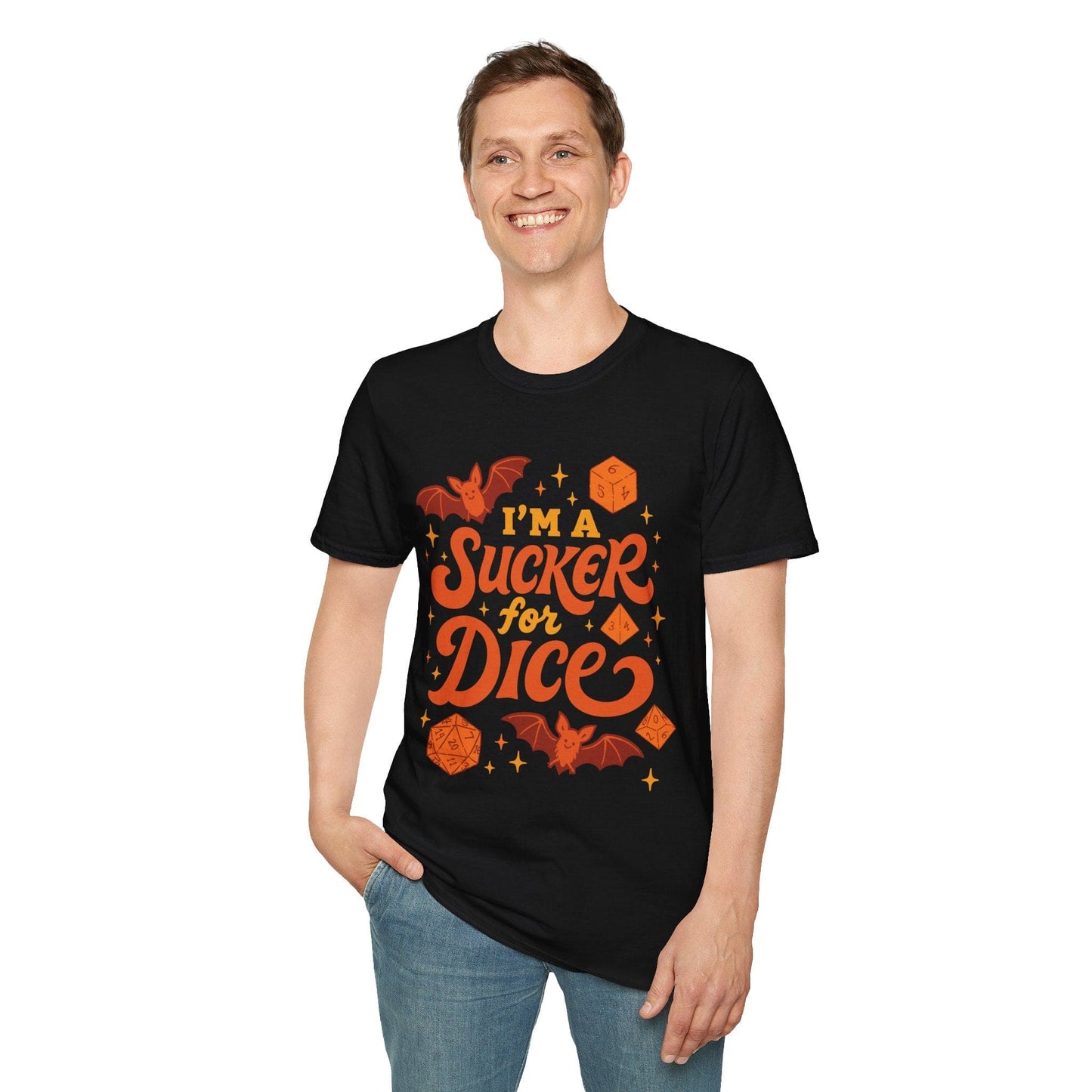Printify T-Shirt I'm a Sucker for Dice – Cute Halloween D&D T-Shirt