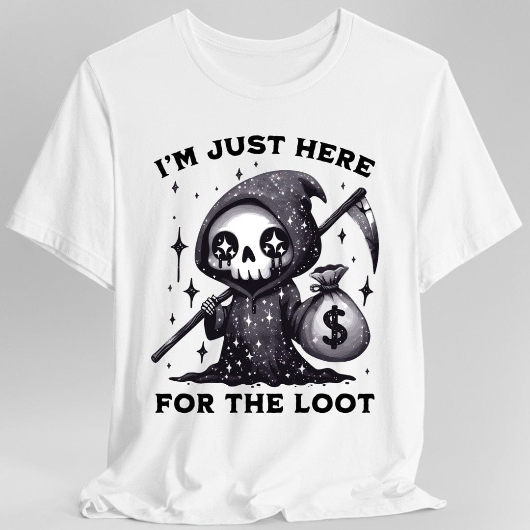 Printify T-Shirt I’m Just Here for the Loot T-shirt