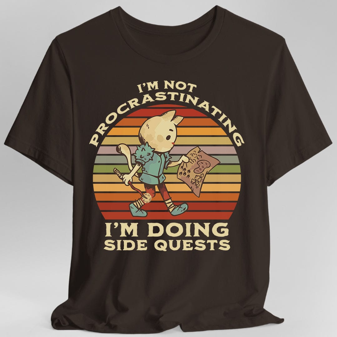 Printify T-Shirt Dark Chocolate / S I'm Not Procrastinating I'm Doing Side Quests T-Shirt