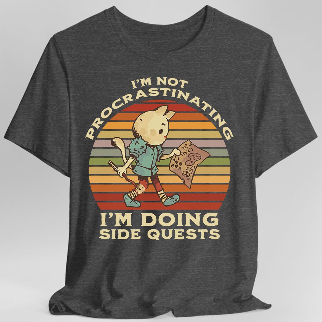 Printify T-Shirt Dark Heather / S I'm Not Procrastinating I'm Doing Side Quests T-Shirt
