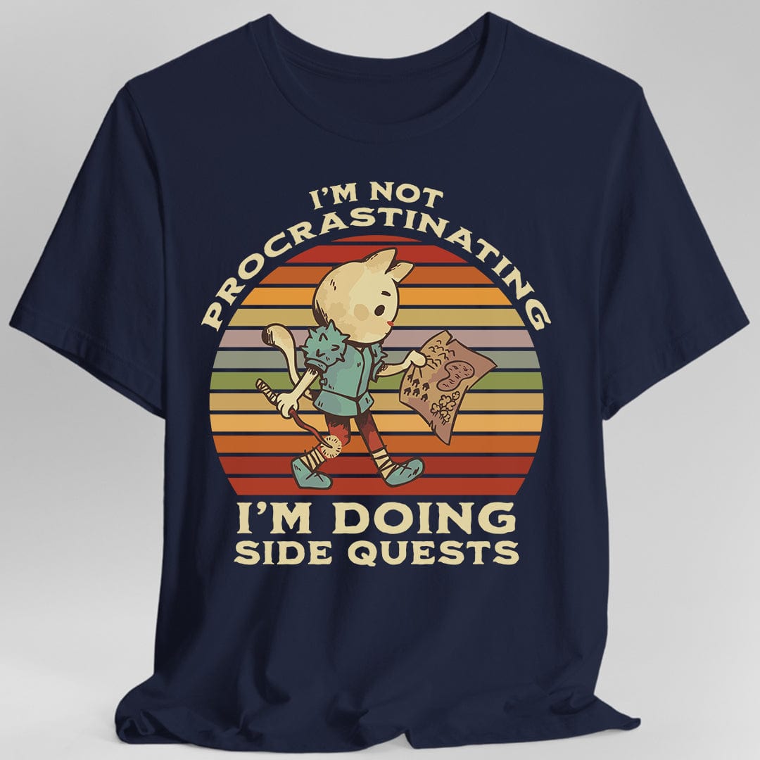 Printify T-Shirt Navy / S I'm Not Procrastinating I'm Doing Side Quests T-Shirt