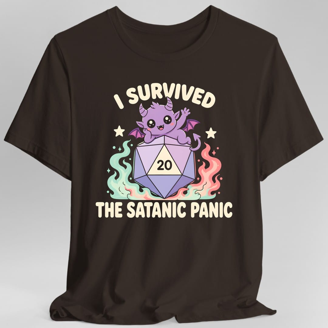 Printify T-Shirt Dark Chocolate / S I Survived The Satanic Panic T-Shirt