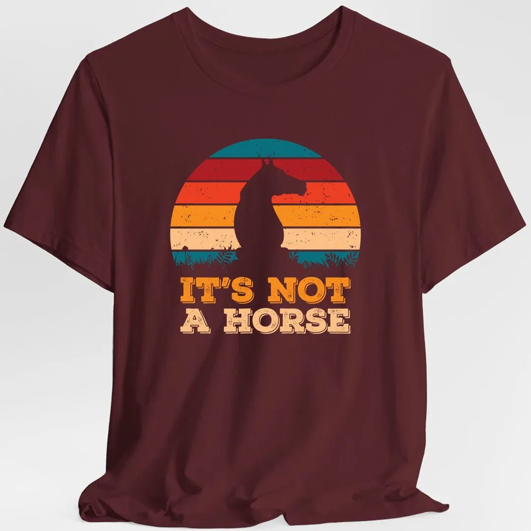 Printify T-Shirt Maroon / S It's Not a Horse Funny Chess T-Shirt