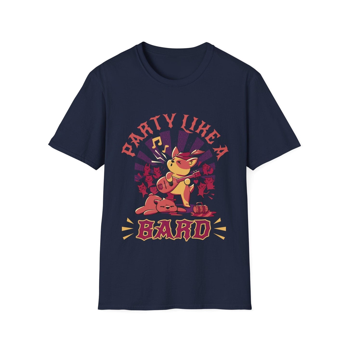 Printify T-Shirt Navy / S Kawaii Bard DnD Shirt