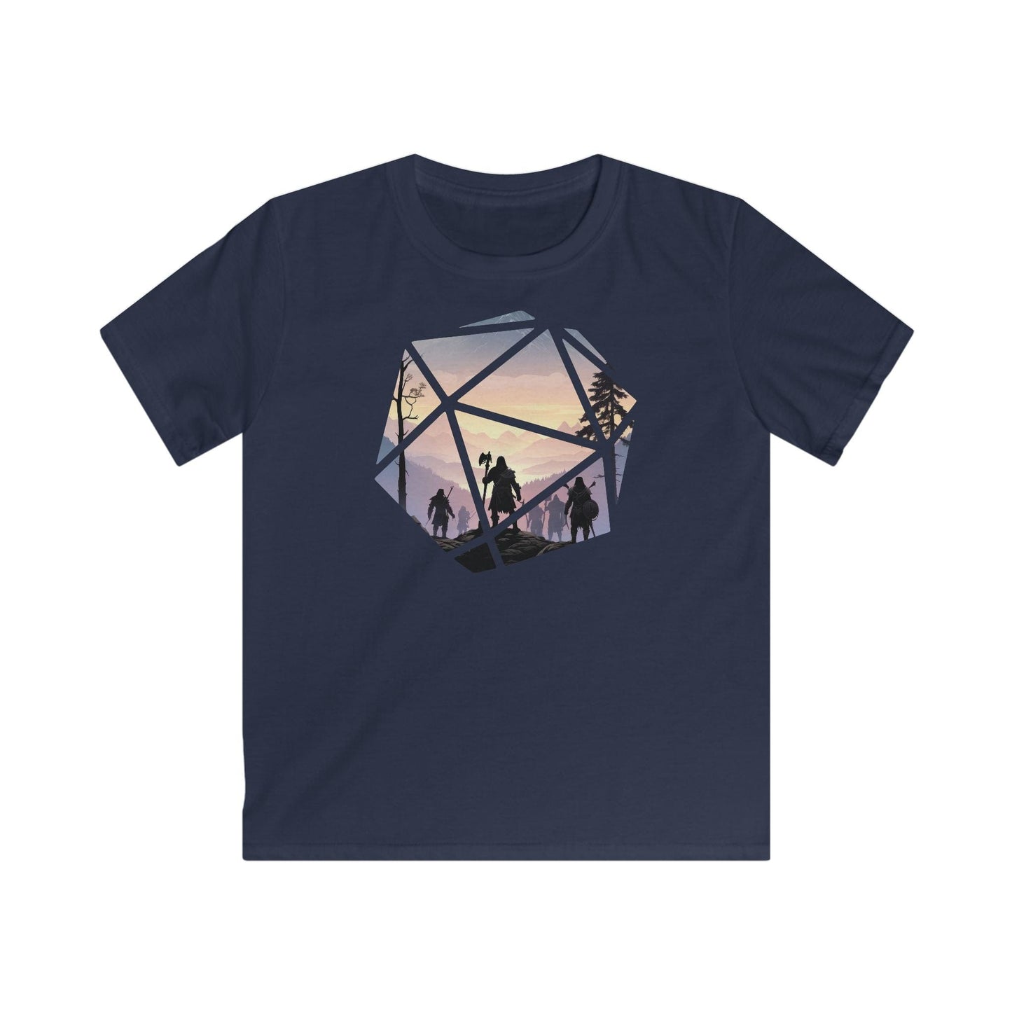 Printify Kids clothes Navy / XS Kids D&D D20 Landscape T-shirt