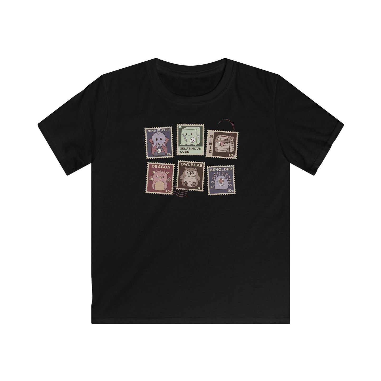 Printify Kids clothes Black / XS Kids D&D Monster Stamp T-Shirt
