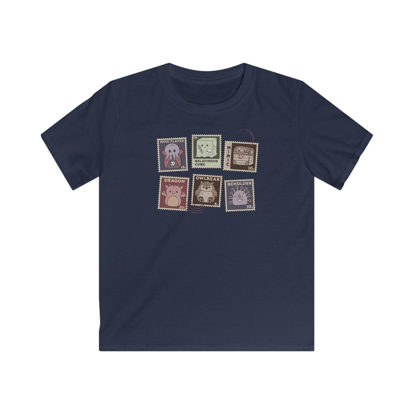 Printify Kids clothes Navy / XS Kids D&D Monster Stamp T-Shirt