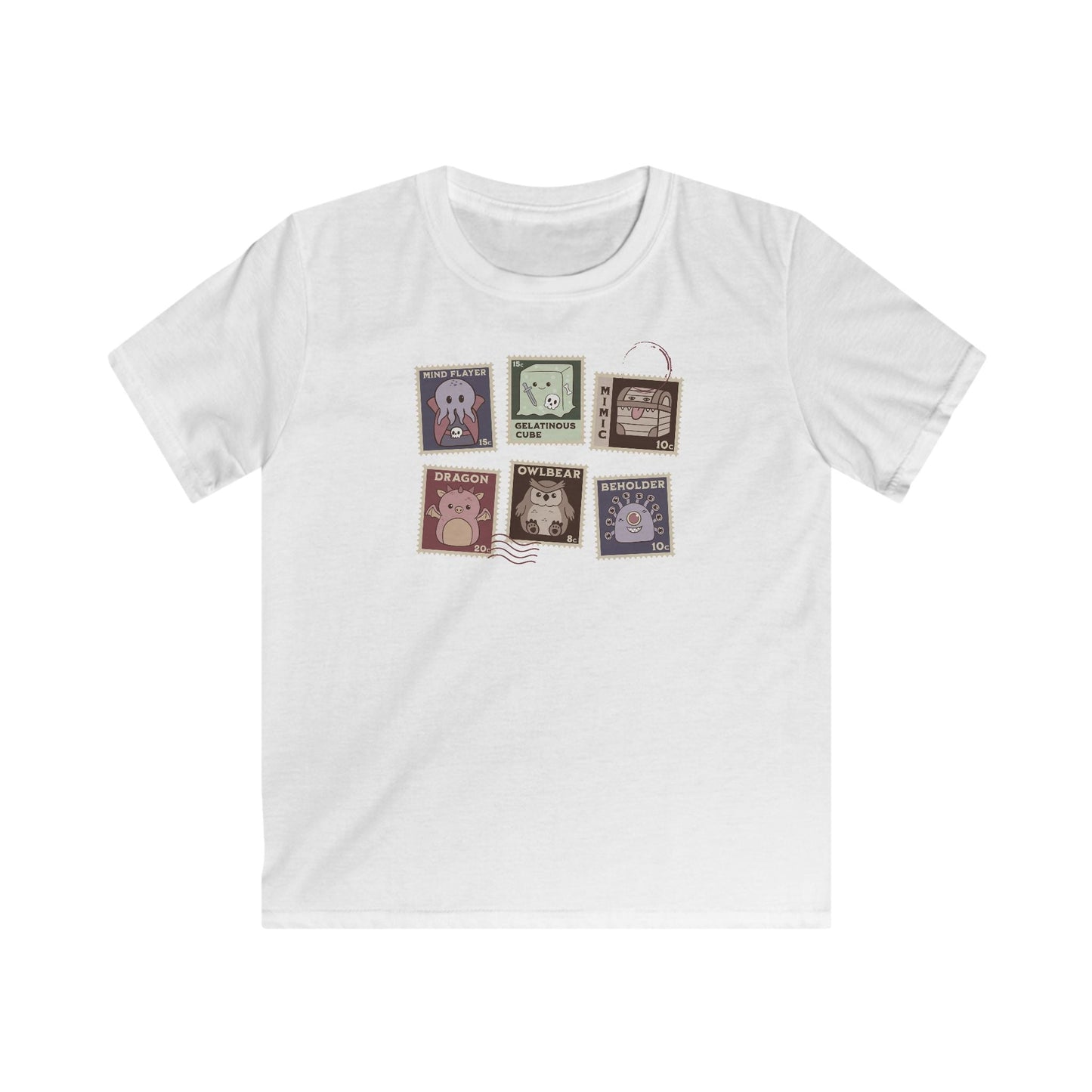 Printify Kids clothes White / XS Kids D&D Monster Stamp T-Shirt