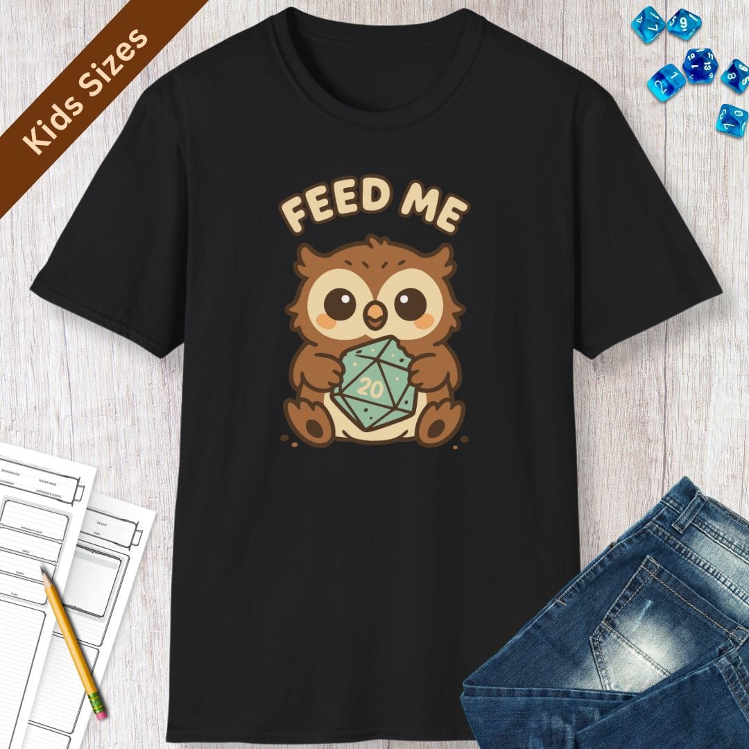 Printify Kids clothes Kids D&D Owlbear Feed Me T-Shirt