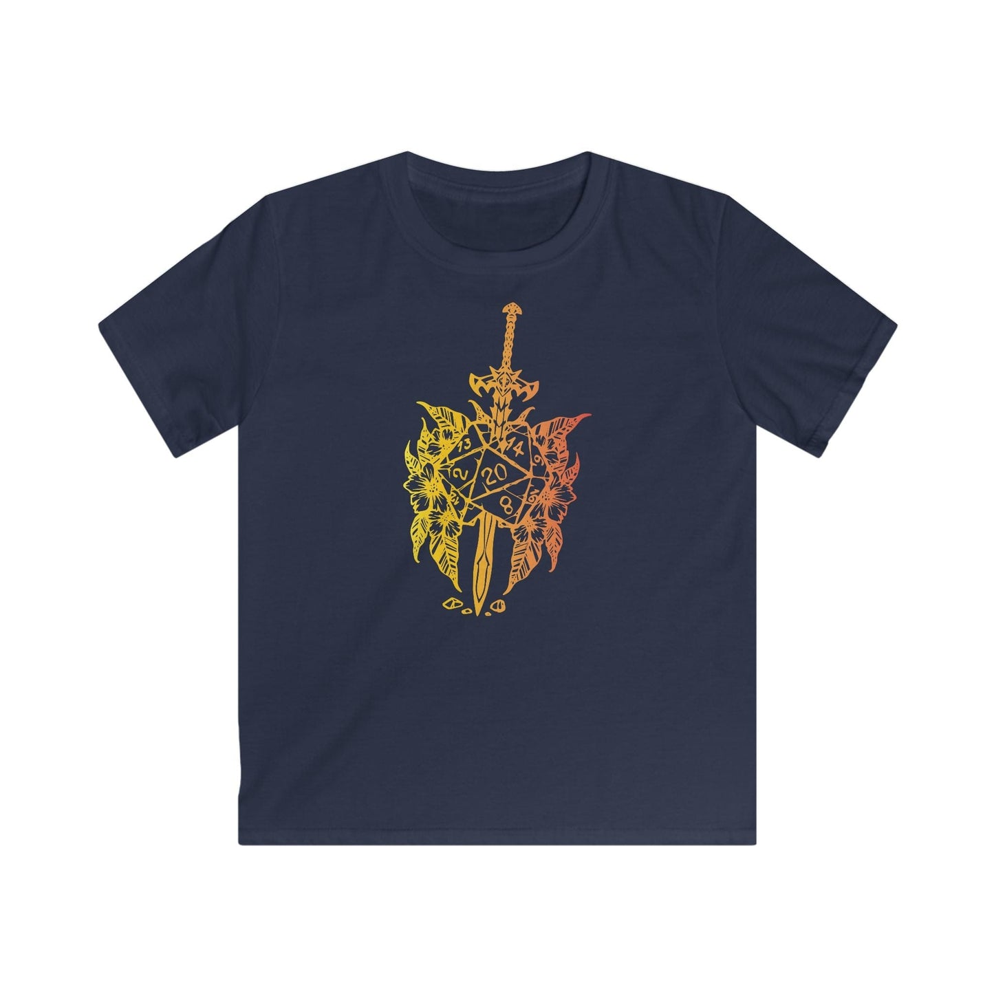 Printify Kids clothes Navy / XS Kids D&D Sword D20 T-shirt