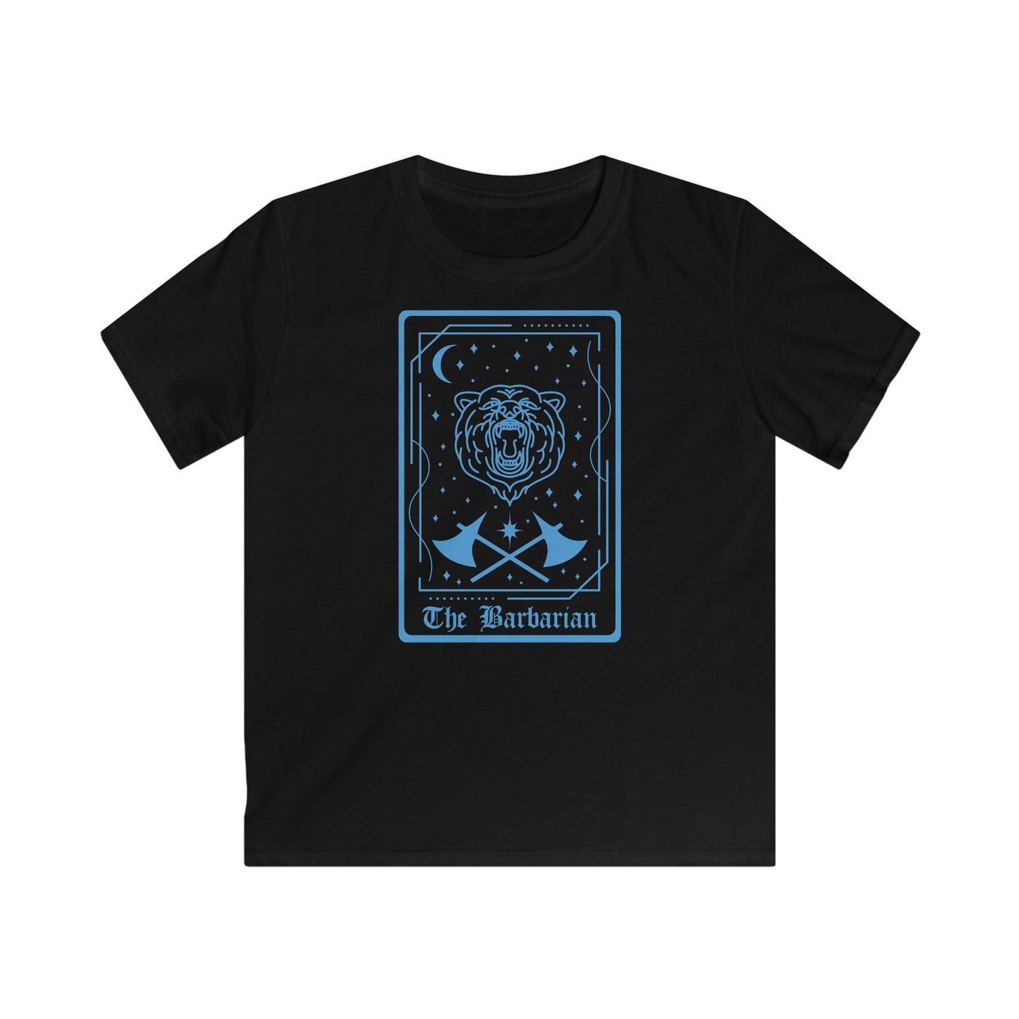 Printify Kids clothes Black / Youth XS Kids Sizes The Barbarian Tarot Card T-Shirt