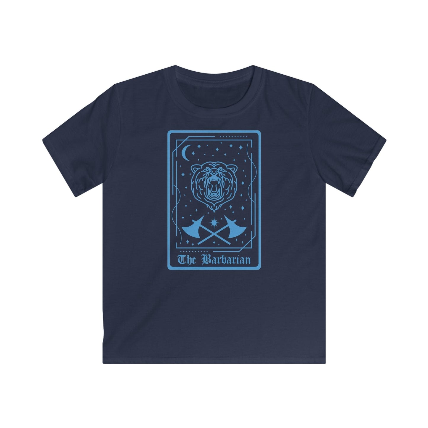 Printify Kids clothes Navy / Youth XS Kids Sizes The Barbarian Tarot Card T-Shirt