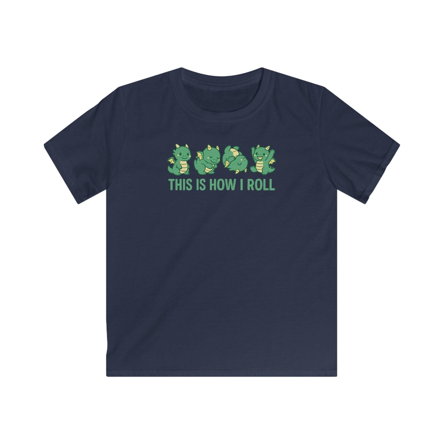 Printify Kids clothes Navy / XS Kids This Is How I Roll Dragon T-Shirt