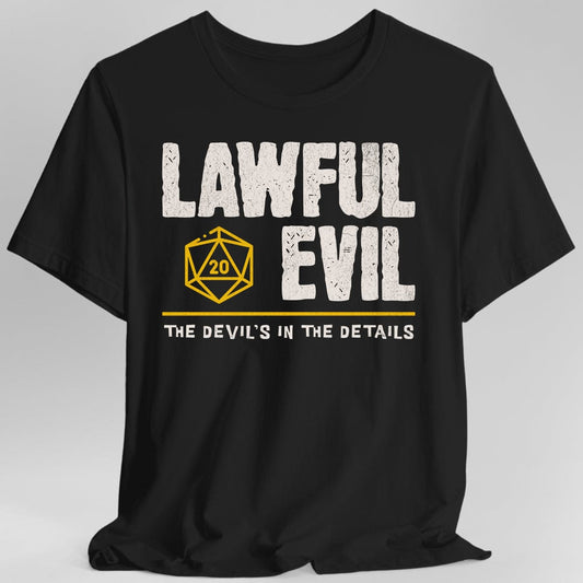 Printify T-Shirt Black / S Lawful Evil Shirt - DnD Alignment T-shirt