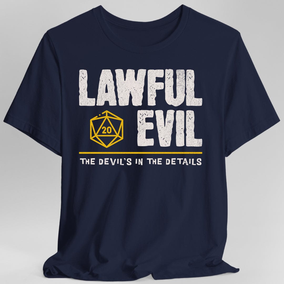 Printify T-Shirt Navy / S Lawful Evil Shirt - DnD Alignment T-shirt