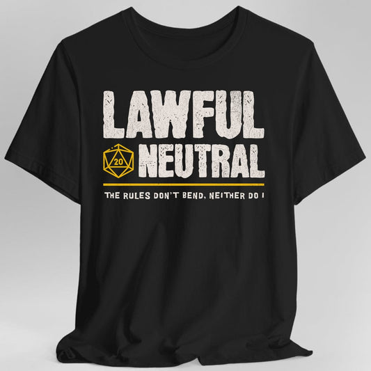 Printify T-Shirt Black / S Lawful Neutral Shirt - DnD Alignment T-shirt
