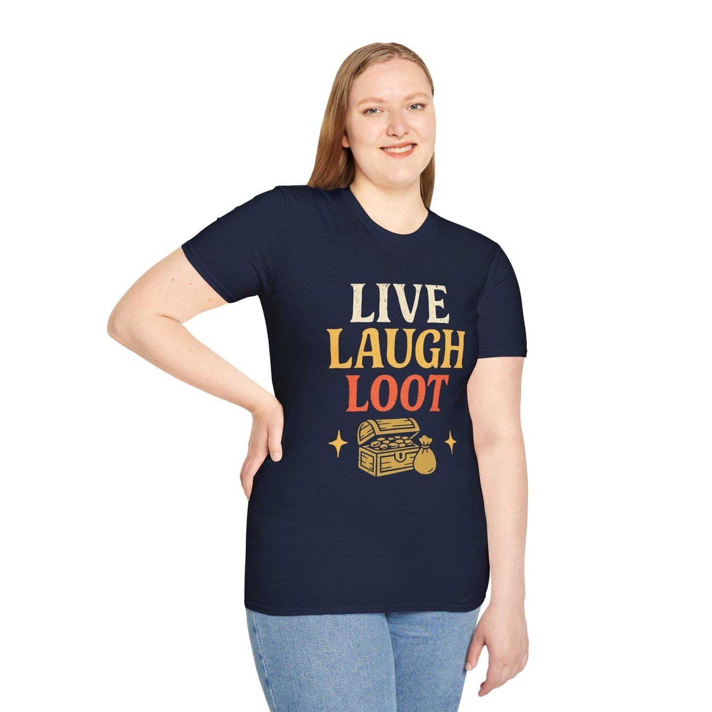 Printify T-Shirt Live Laugh Loot T-shirt