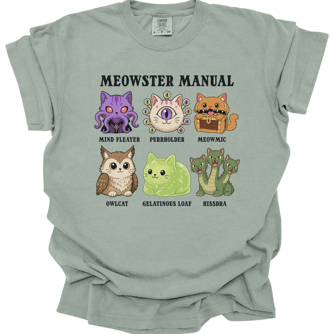 Printify T-Shirt Bay / S Meowster Manual T-Shirt - Comfort Colors