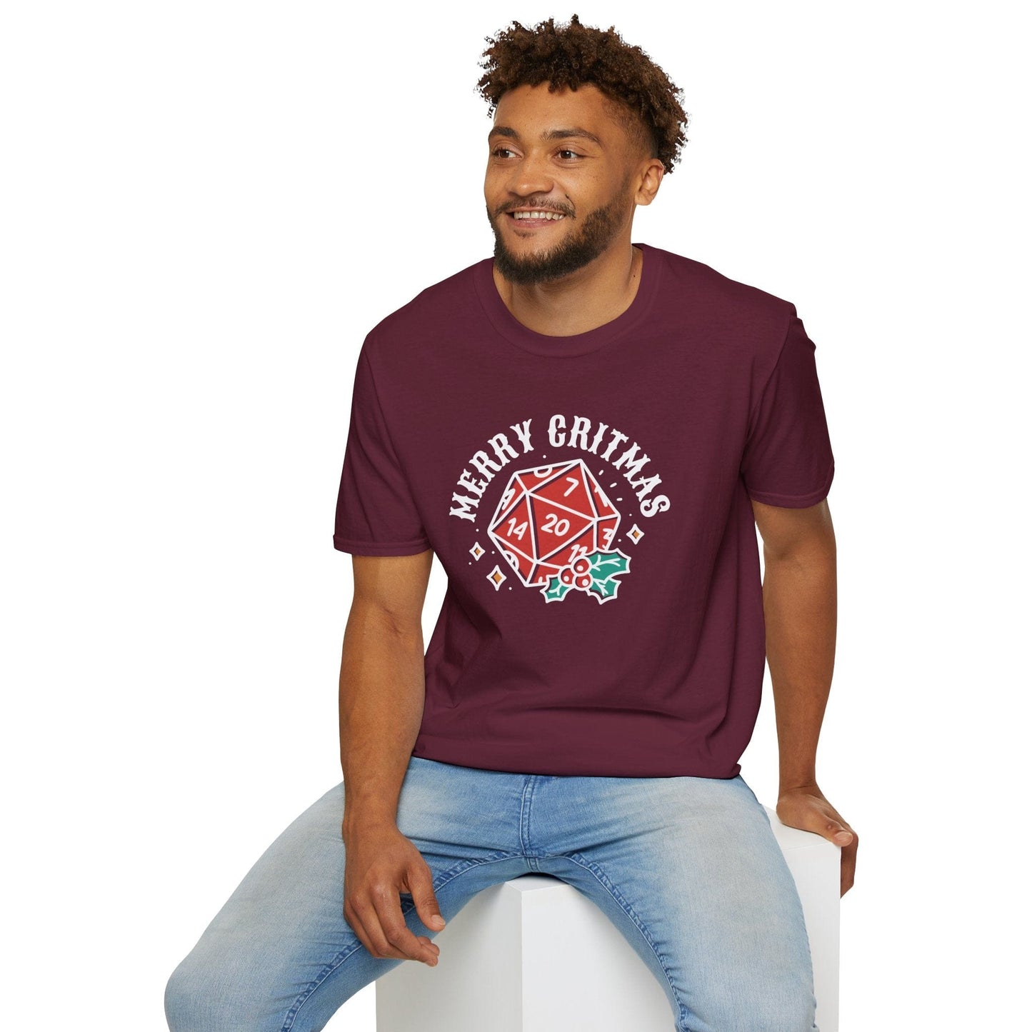 Printify T-Shirt Merry Critmas D20 T-shirt
