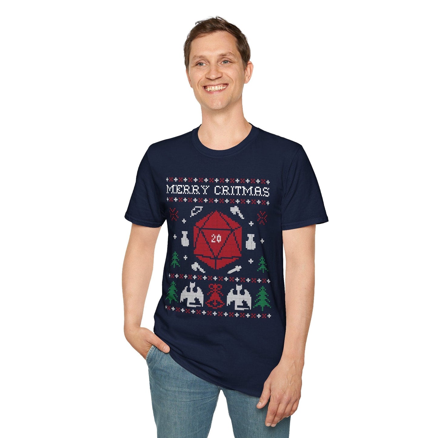 Printify T-Shirt Merry Critmas Ugly Sweater T-shirt