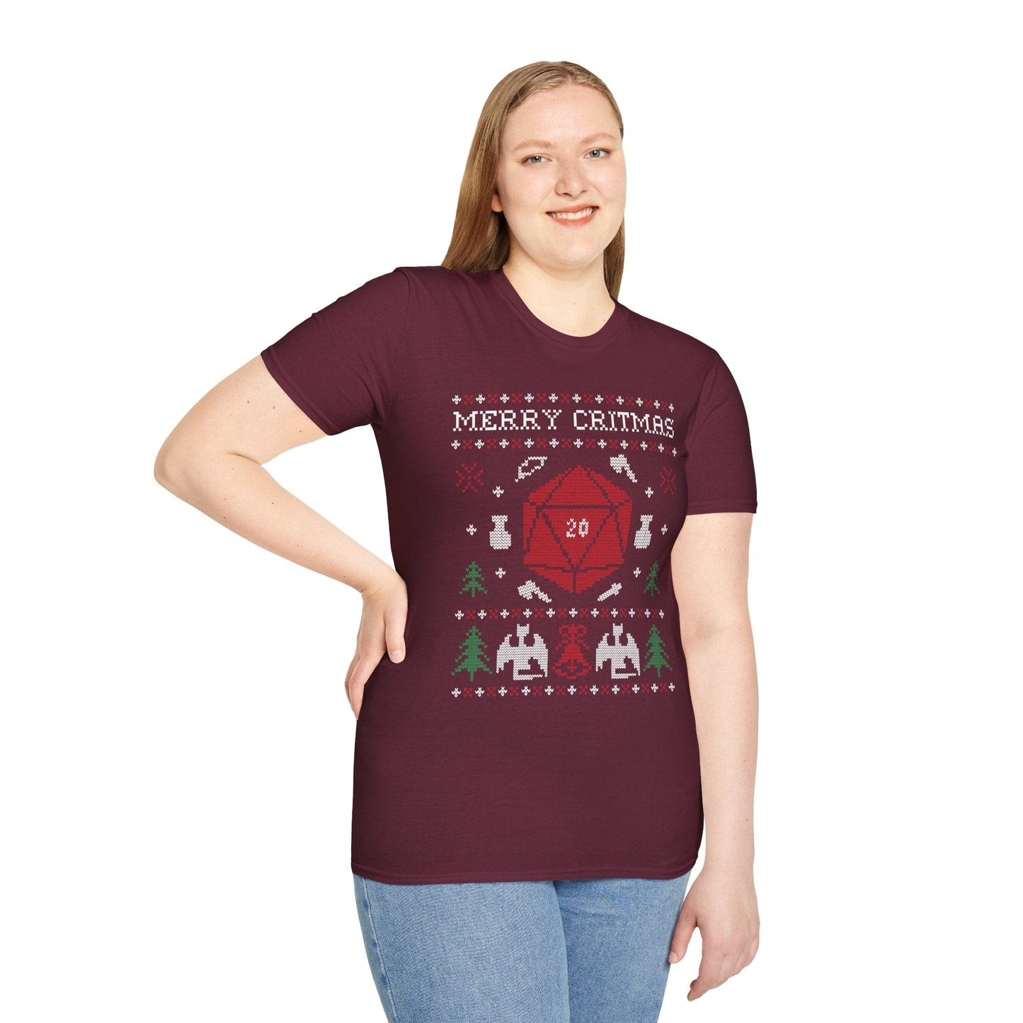 Printify T-Shirt Merry Critmas Ugly Sweater T-shirt