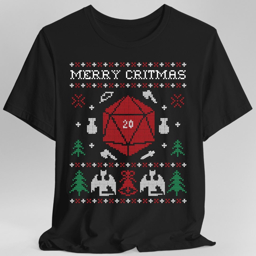 Printify T-Shirt Black / S Merry Critmas Ugly Sweater T-shirt