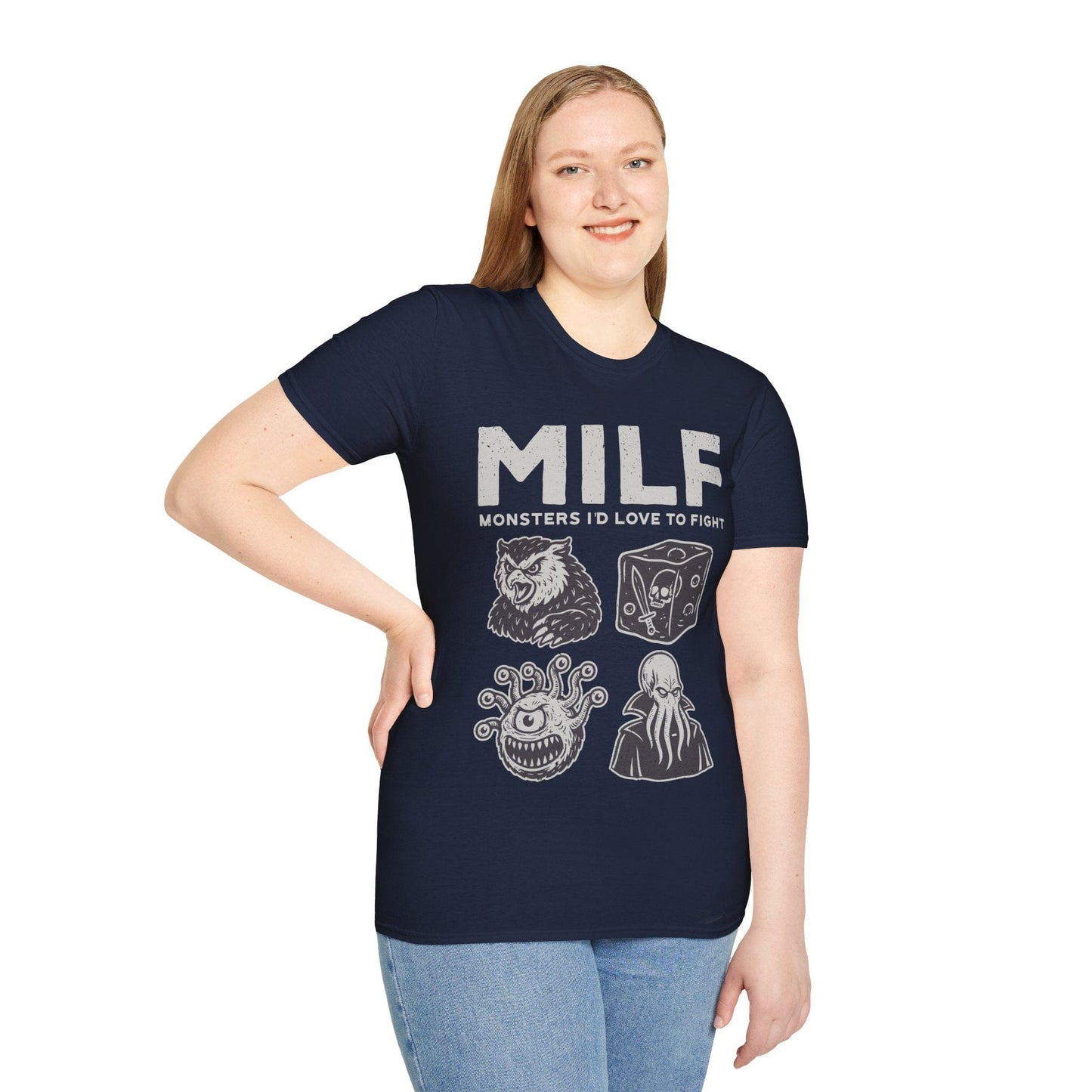Printify T-Shirt MILF – Monsters I’d Love to Fight D&D T-Shirt