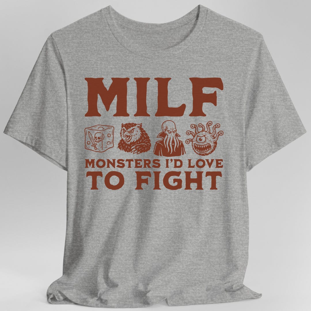 Printify T-Shirt Sport Grey / S MILF – Monsters I’d Love to Fight Funny D&D T-Shirt