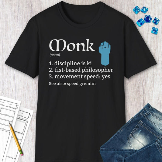 Printify T-Shirt Monk Class Definition T-Shirt