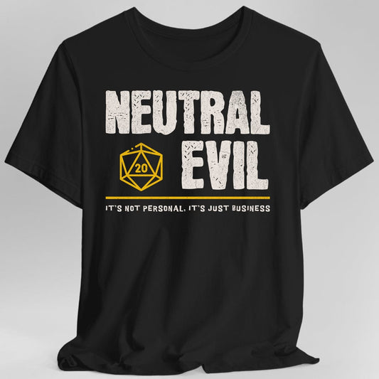 Printify T-Shirt Black / S Neutral Evil Shirt - DnD Alignment T-shirt
