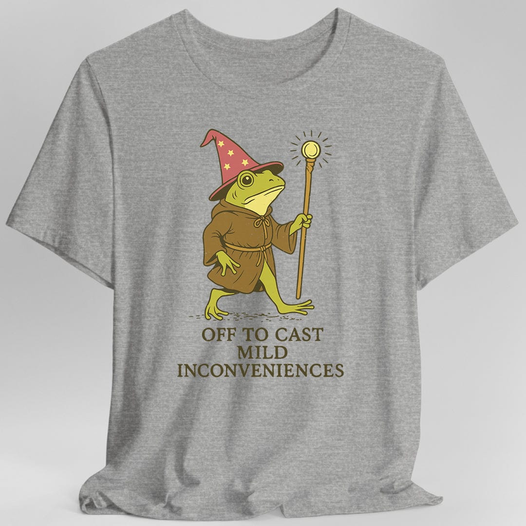 Printify T-Shirt Sport Grey / S Off to Cast Mild Inconveniences – Wizard Frog T-Shirt