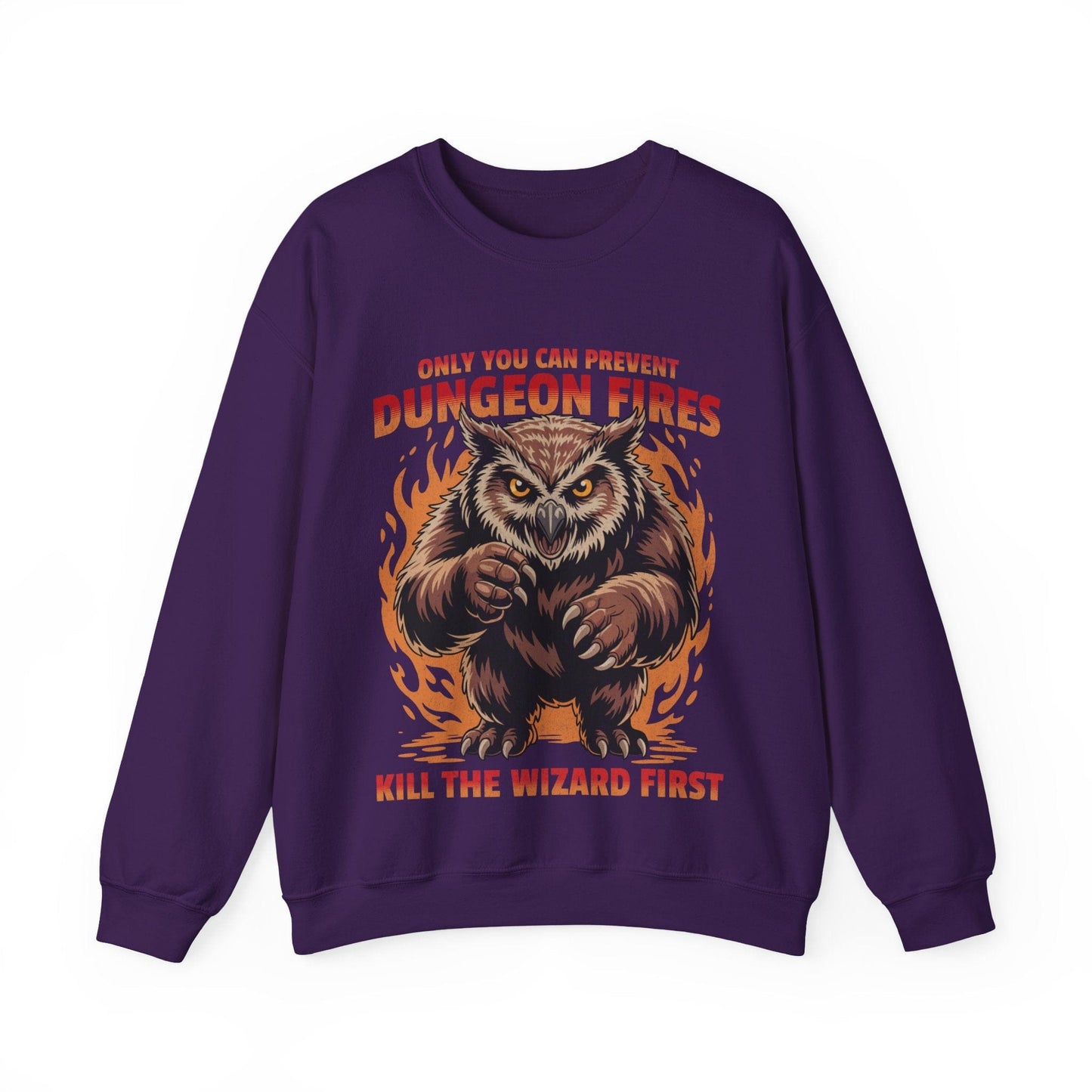 Printify Sweatshirt Purple / S Only You Can Prevent Dungeon Fires Funny D&D Sweatshirt