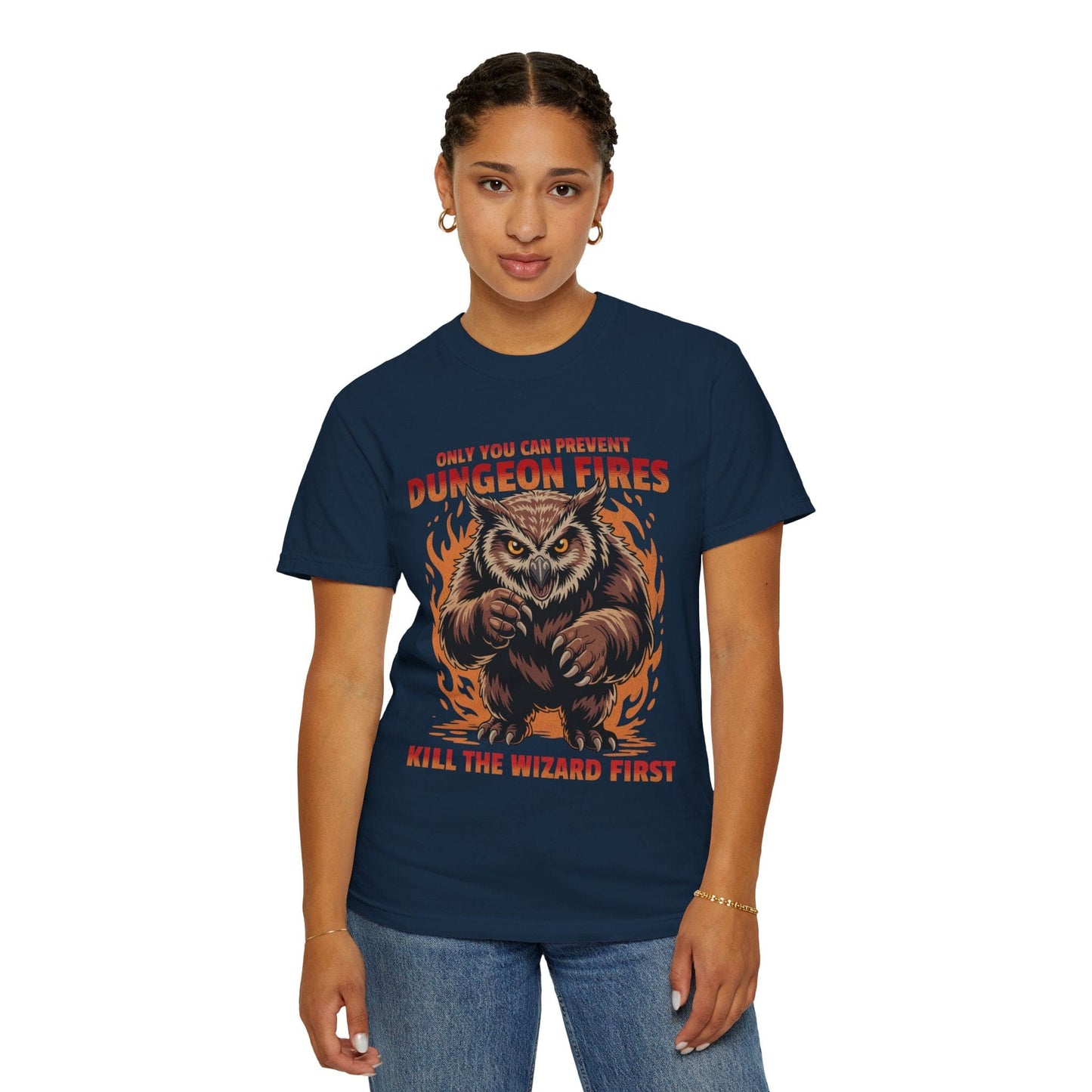 Printify T-Shirt Only You Can Prevent Dungeon Fires Funny D&D T-shirt - Comfort Colors