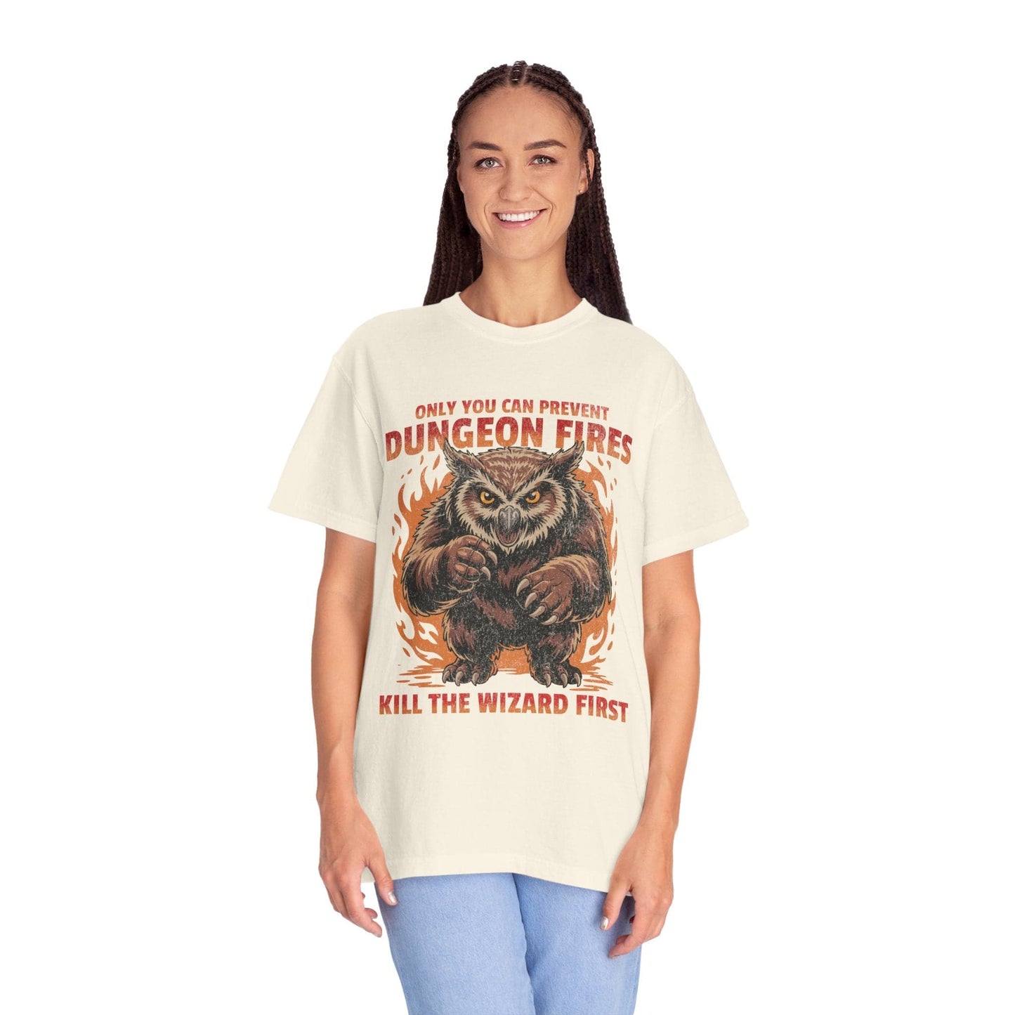 Printify T-Shirt Only You Can Prevent Dungeon Fires Funny D&D T-shirt - Comfort Colors