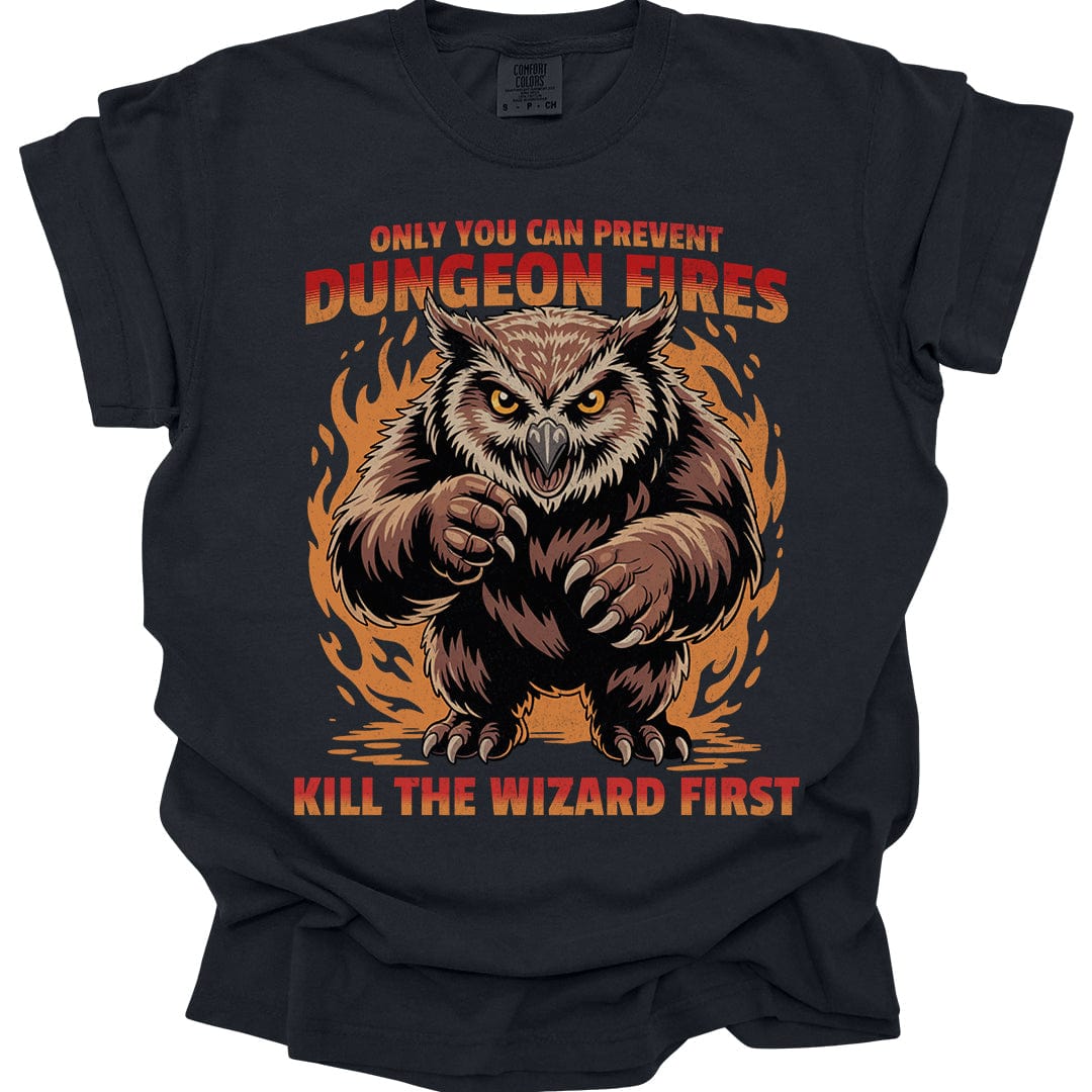 Printify T-Shirt Black / S Only You Can Prevent Dungeon Fires Funny D&D T-shirt - Comfort Colors