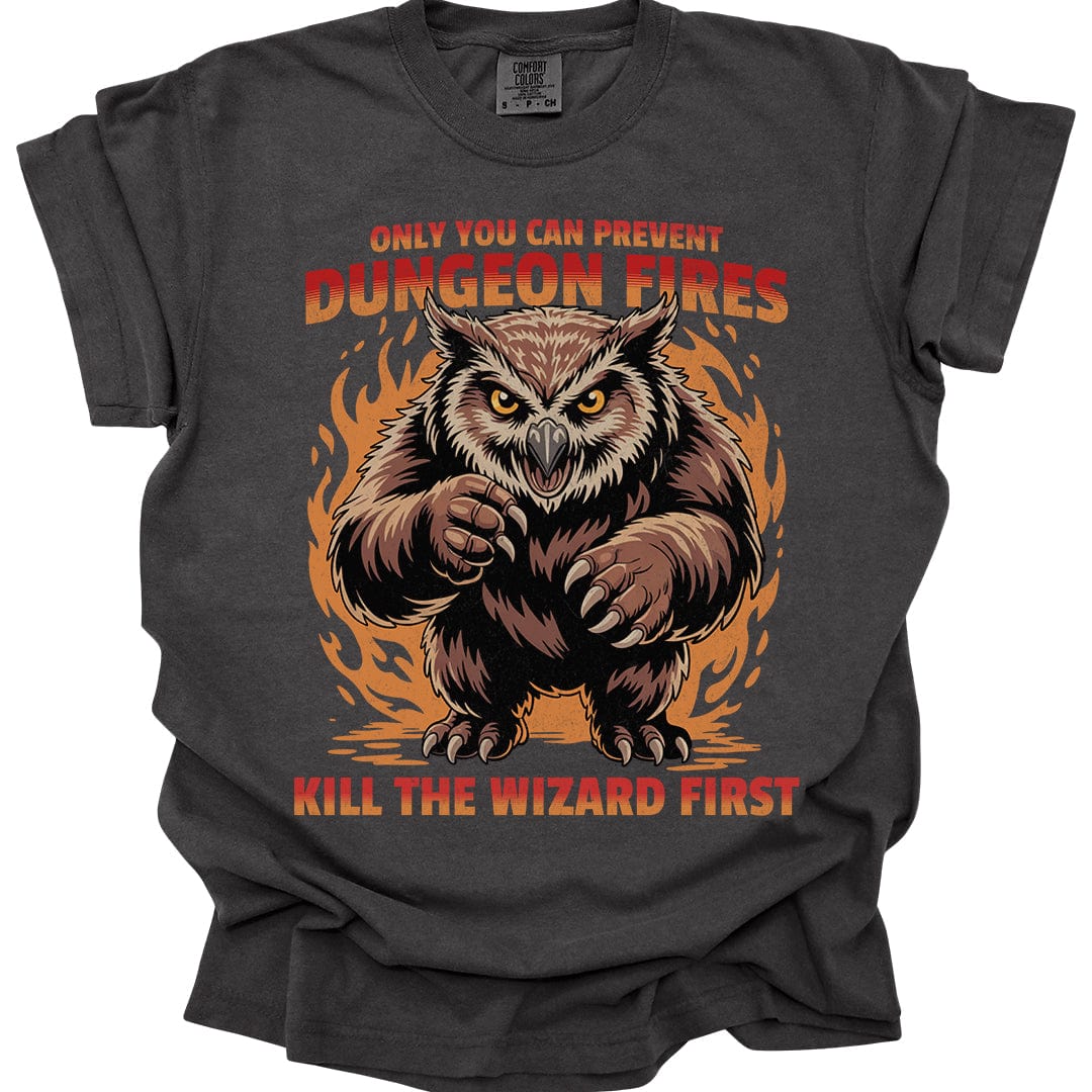Printify T-Shirt Pepper / S Only You Can Prevent Dungeon Fires Funny D&D T-shirt - Comfort Colors